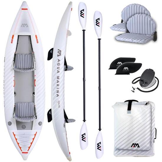 Kajak pompowany Aqua Marina Halve 13'1" 398 cm 180 Kg 2-osobowy + 2x wiosło KP-4