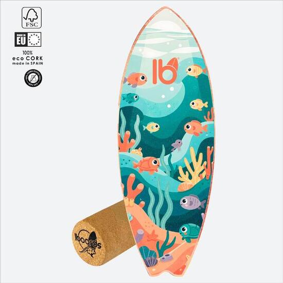 Balance Board IBOARDS Ocean – Surf Trainer mit Korkrolle