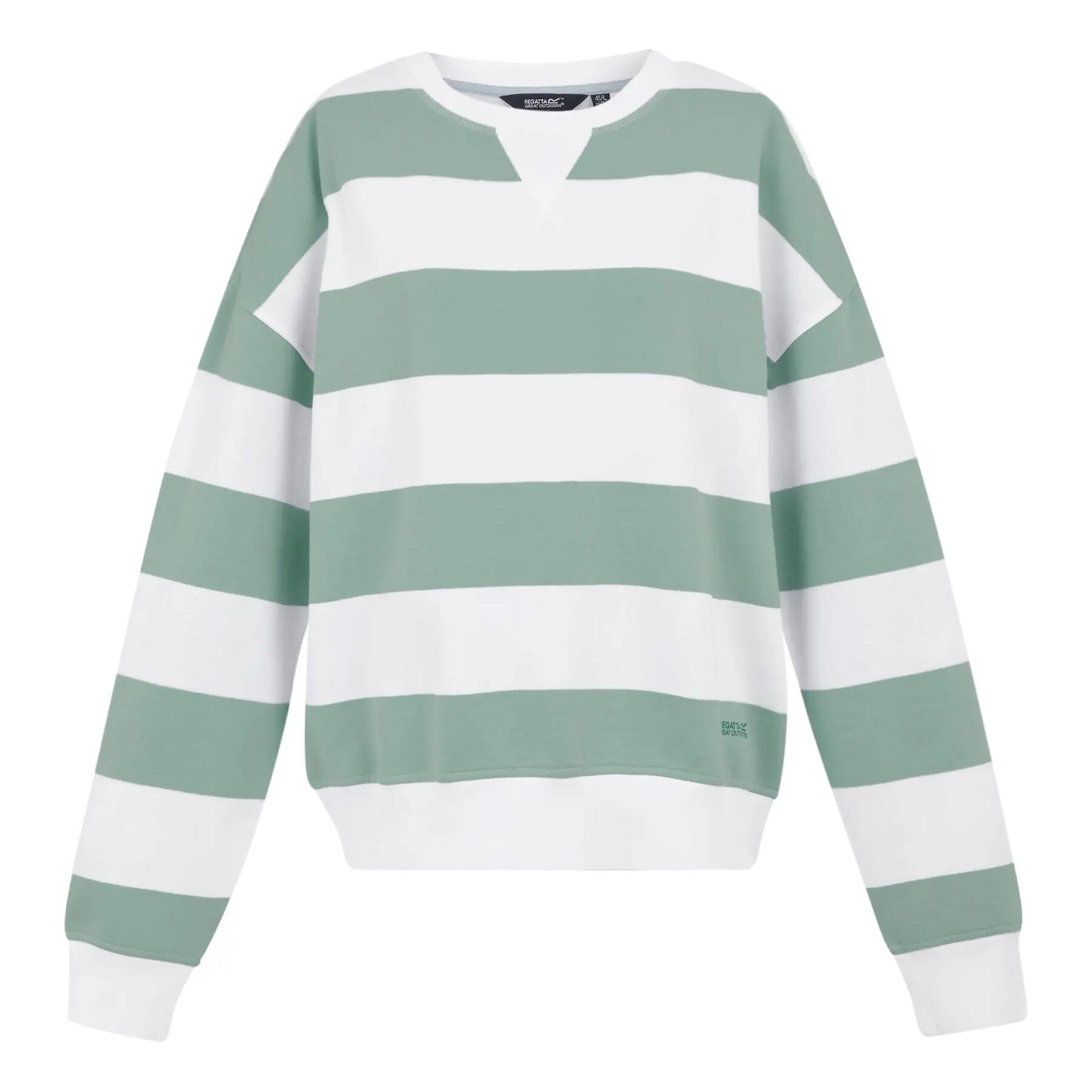 Regatta Avika II Maglione Girocollo Da Donna, In Misto Cotone (60% Cotone BCI, 40% Poliestere), Con Strisce A Contrasto, Morbido, Taglie Dalla 40 Alla 52 - 2