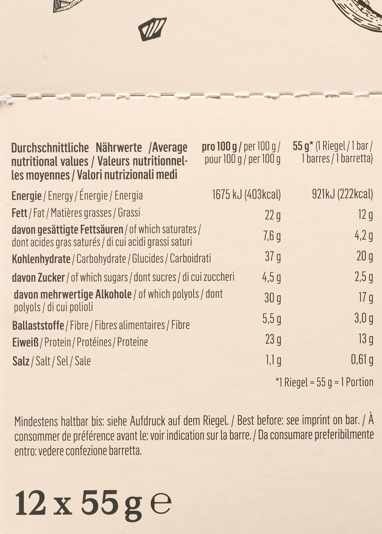 Barre protéinée Deluxe noisettes - chocolat blanc 12 x 55 g 7/7
