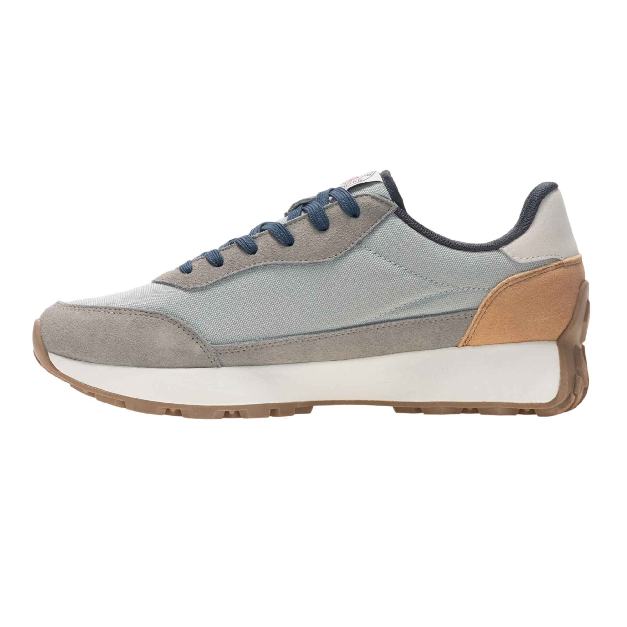 Heren Marine Heritage II Suede Trainers (Grijs/Denim) 3/5