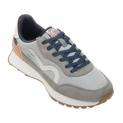 Heren marine heritage ii suede trainers (grijs/denim)