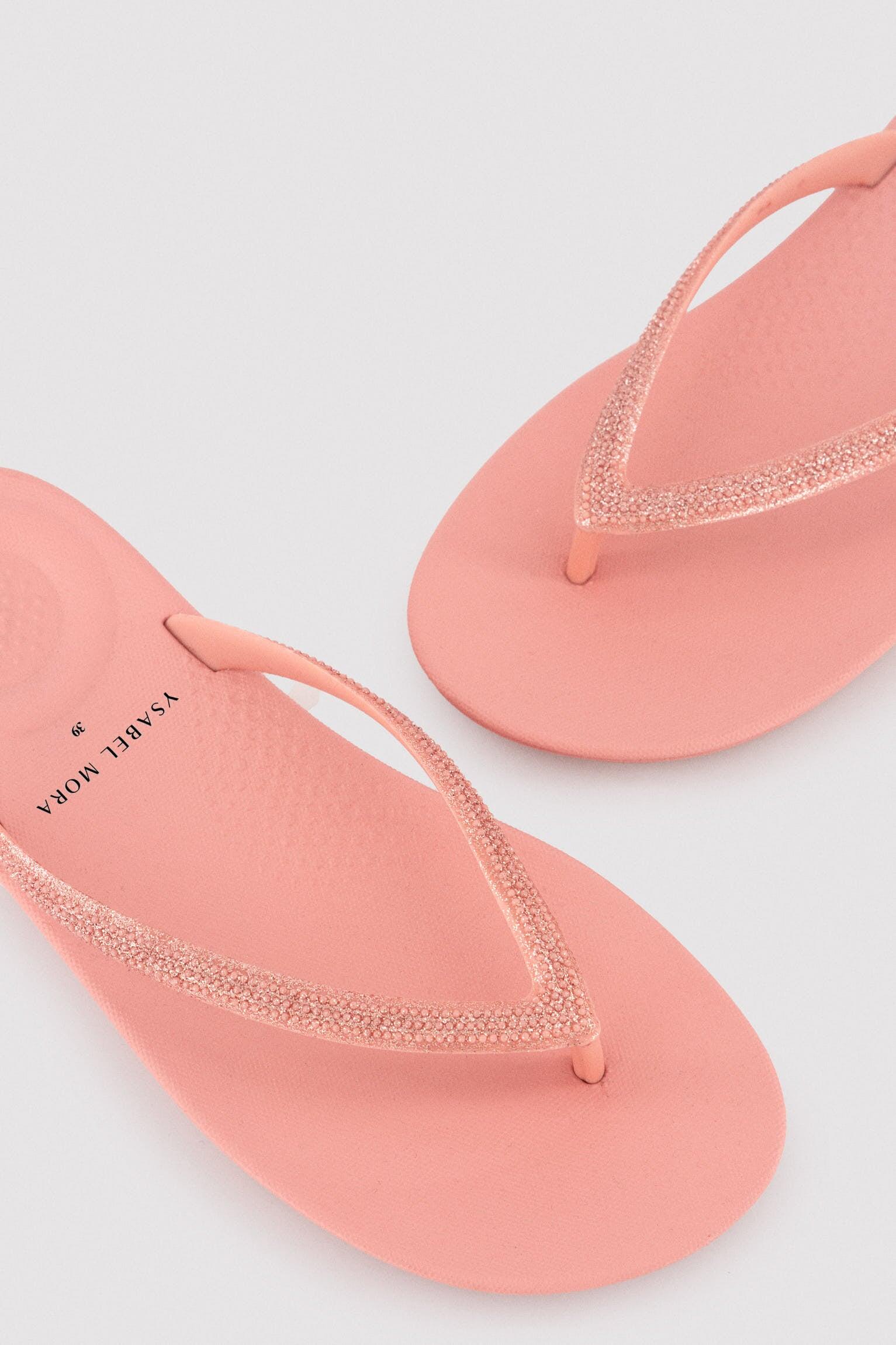 Chanclas tira brillante rosa 3/3