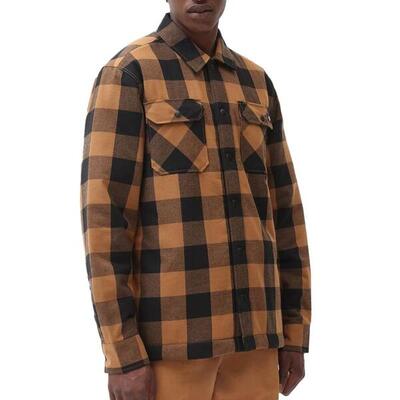 Dickies sacramento heren overhemd - camel/zwart geruit flanel