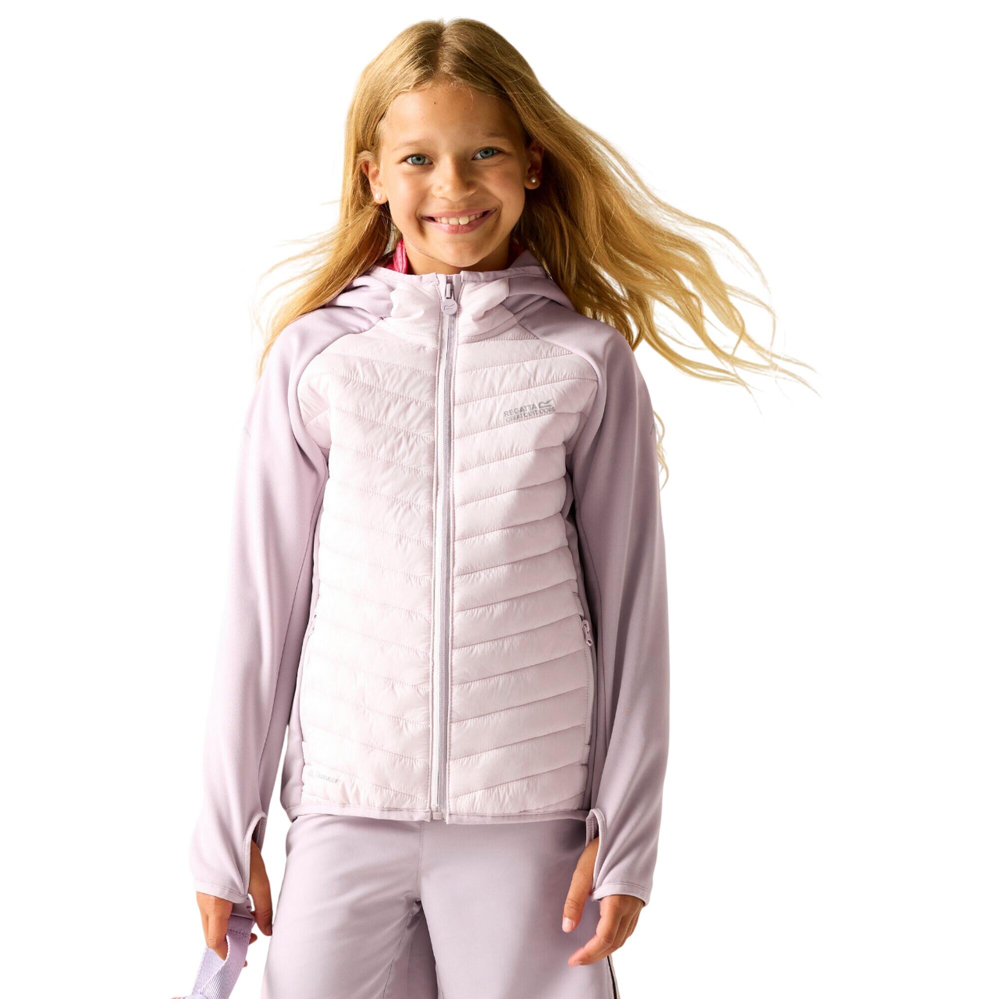 Casaco acolchoado híbrido Andreson para crianças/jovens (Lilás em pó/Pink Haze) 4/5