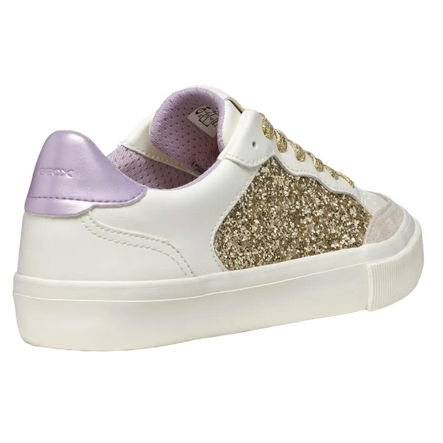 Baskets D EMMELENY Femme (Blanc / Doré Clair) 2/4