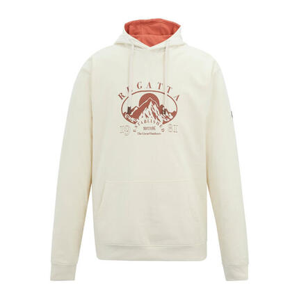 Sweat À Capuche Motif/style Montagne CLINE Homme (Blanc / Brique)