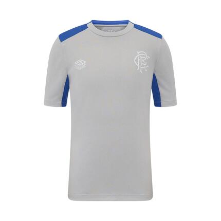 Maillot Manches Courtes Motif/style Rangers FC PRO TRAINING Enfant (Gris / Bleu