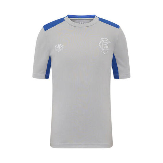 Maillot Manches Courtes Motif/style Rangers FC PRO TRAINING Enfant (Gris / Bleu