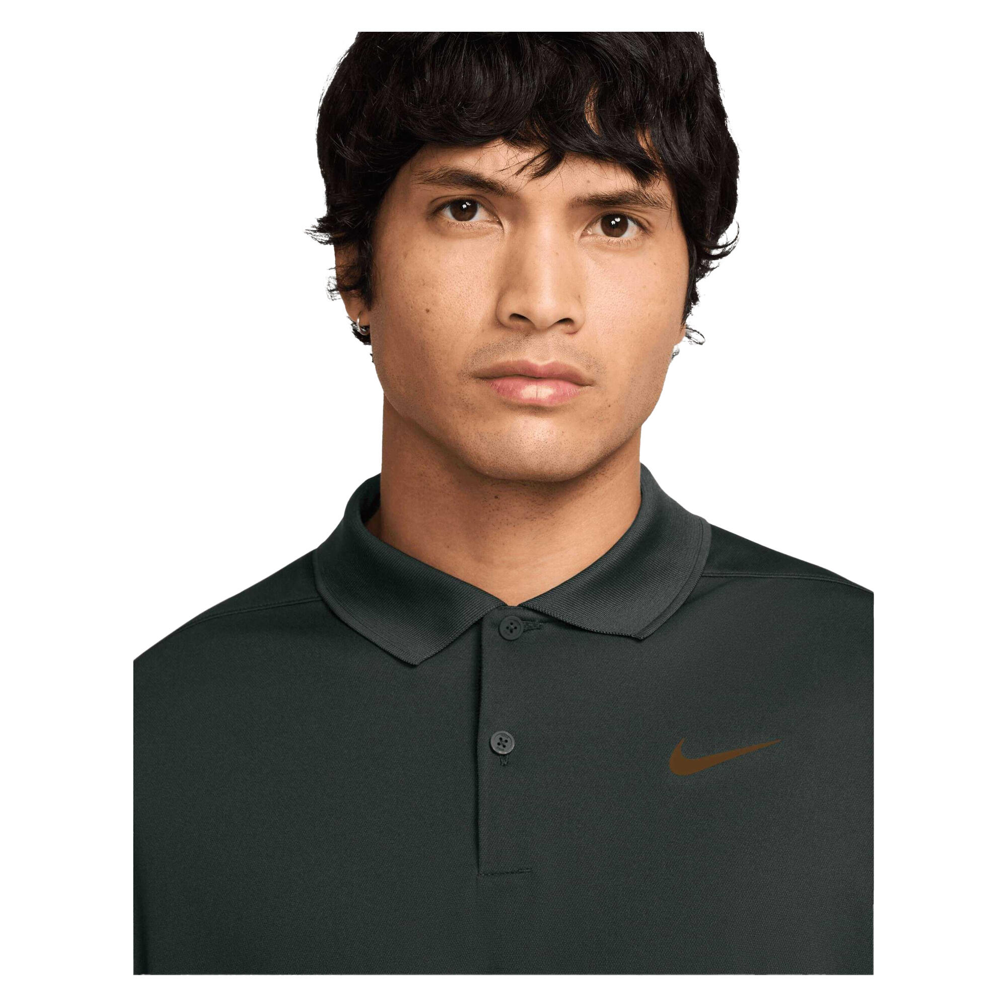 Mens Victory Solid Polo Shirt (Forest Night/Olive) 3/3