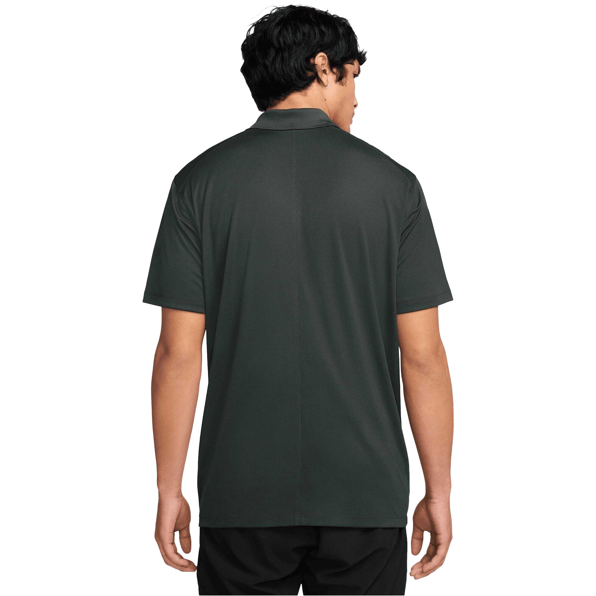 Mens Victory Solid Polo Shirt (Forest Night/Olive) 2/3