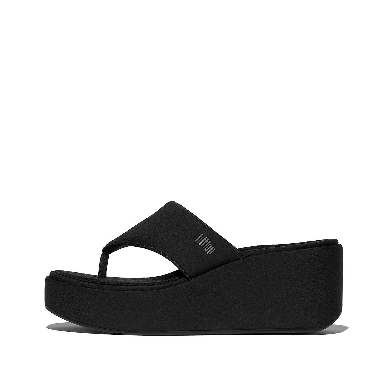 FITFLOP FitFlop Platfforms Wedge Toe-Post Sandals  ZWART 42 3/7