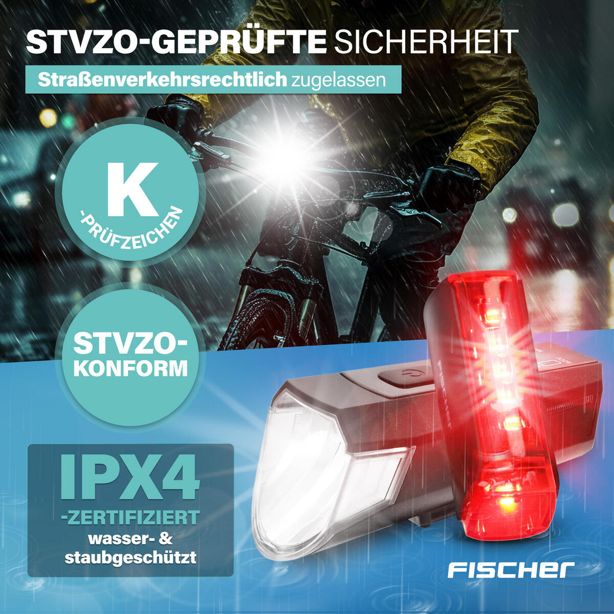 FISCHER Akku Beleuchtungsset TWIN 80/40/20 Sensor 2.0 7/7