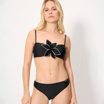 Ensemble bikini bandeau noir, bonnet B