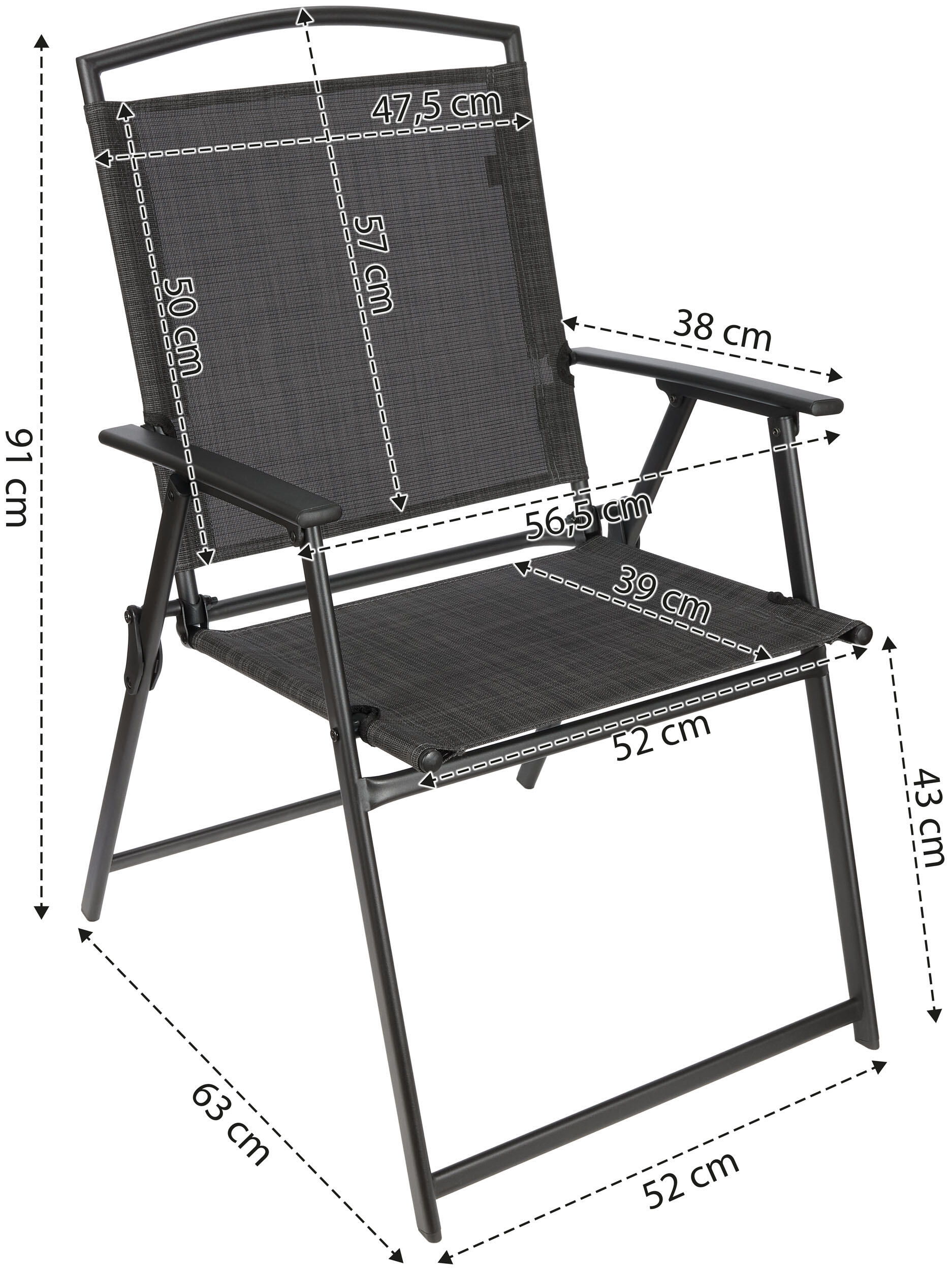 BRUBAKER Bergamo Tuinstoelen Set 2 Opvouwbaar Weerbestendig 2/6
