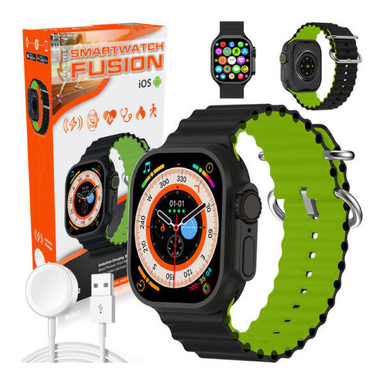SMARTWATCH FUSION Media-Tech rozmowy BT ładowanie indukcyjne pomiary zdrowi
