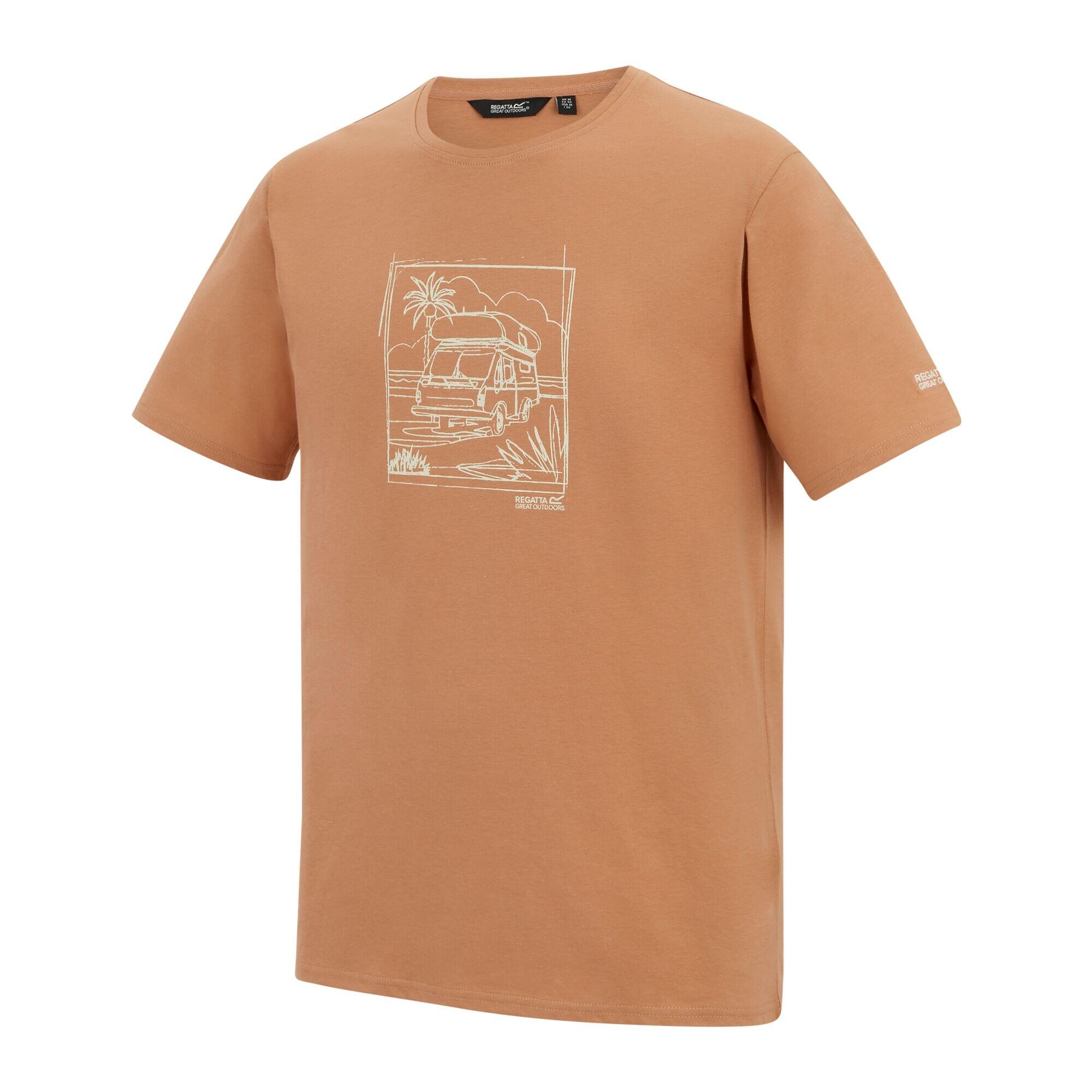 Camiseta Cline IX Diseño Caravana para Hombre Arcilla italiana 3/4
