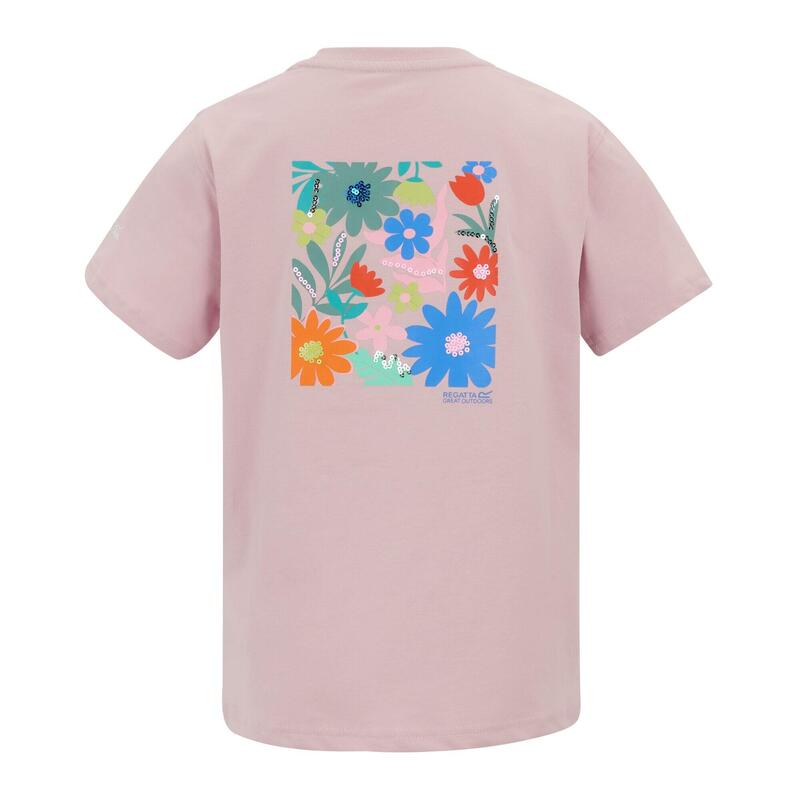 Tricou Drumeții În Natură Regatta Bosley Înapoi Imprimeu Imprimeu Floral Copii