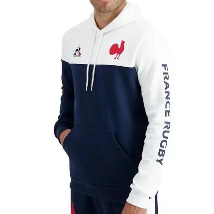 XV de France Sweat à Capuche Marine/Blanc Homme Le Coq Sportif