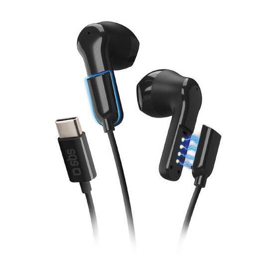 Écouteurs USB‑C 2‑en‑1 filaire/sans fil avec micro ENC