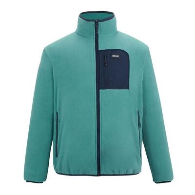 Heren frankie full zip fleecejack (baksteen/zwart)