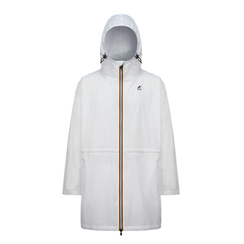K-WAY Le Vrai 3.0 Elysees Unisex Long White Windbreaker