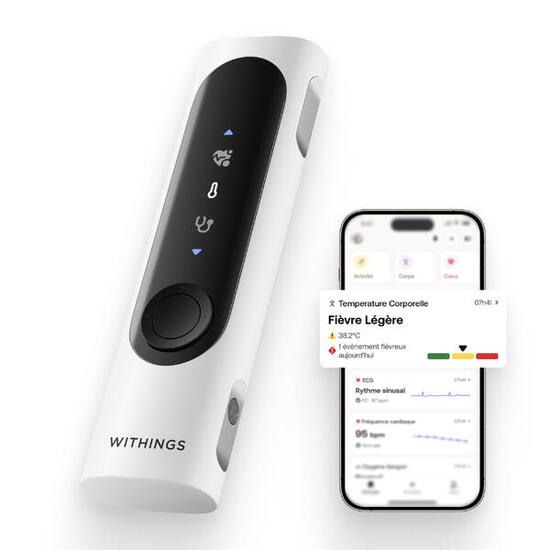 WITHINGS BeamO – Kontaktloses vernetztes Thermometer, MultiScan 4-in-1