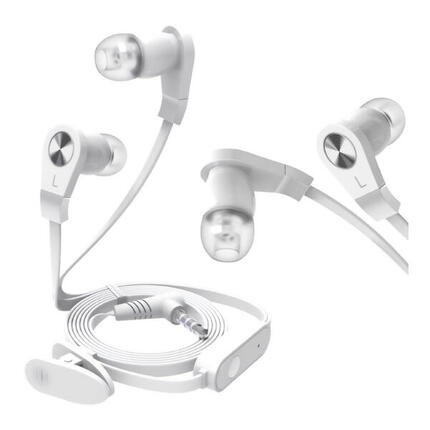 SŁUCHAWKI DOUSZNE MAGICSOUND Media-Tech z mikrofonem białe uniwersalne