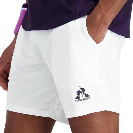 Short de Sport Blanc Homme Le Coq Sportif Tennis