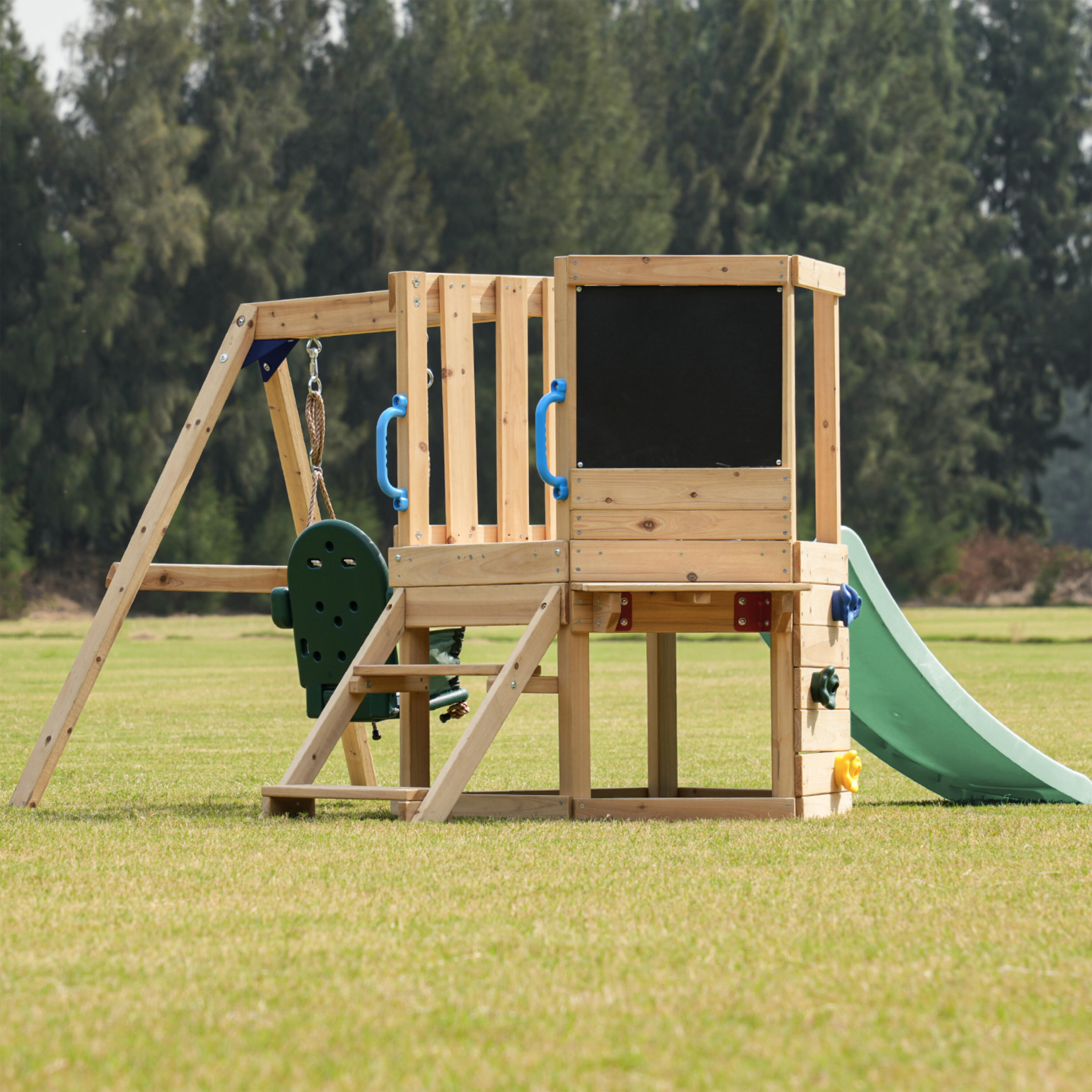 Mini Aire de Jeux - AXI Timo - Toboggan Vert Pastel 5/7