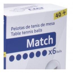 Blister 6 Pelotas Ping Pong Enebe Match Blancas 3/3
