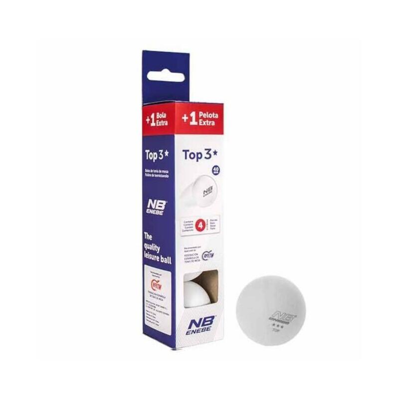 Set palline da ping pong 3+1 ENEBE TOP 3* Bianco 2/3
