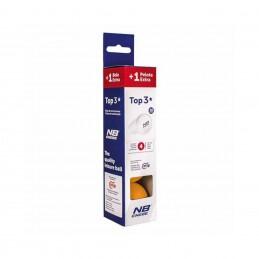 Caja 3+1 Pelotas Ping Pong Enebe Top 3 Naranjas 2/3