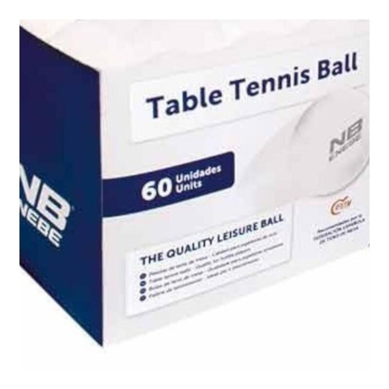 Caja 60 Pelotas Ping Pong Enebe Sport Blancas 2/3