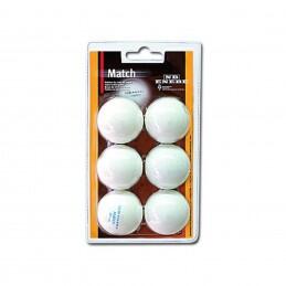 Blister 6 Pelotas Ping Pong Enebe Match Blancas 2/3