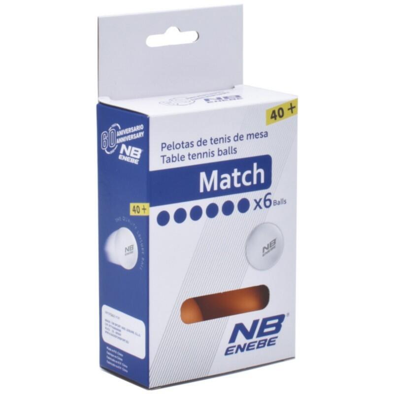 Set 6 pelotas Ping Pong ENEBE MATCH Naranja 1/3