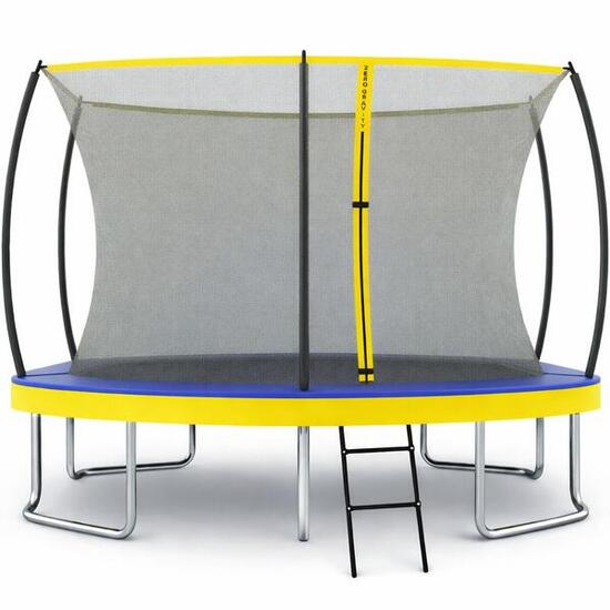 Trampolin Outdoor oval, 305x213cm, TÜV GS, Trampolin Komplett-Set mit Leiter