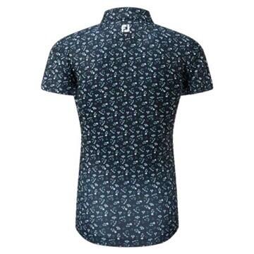 Polo da golf da donna con stampa floreale Footjoy EU blu navy 2/2