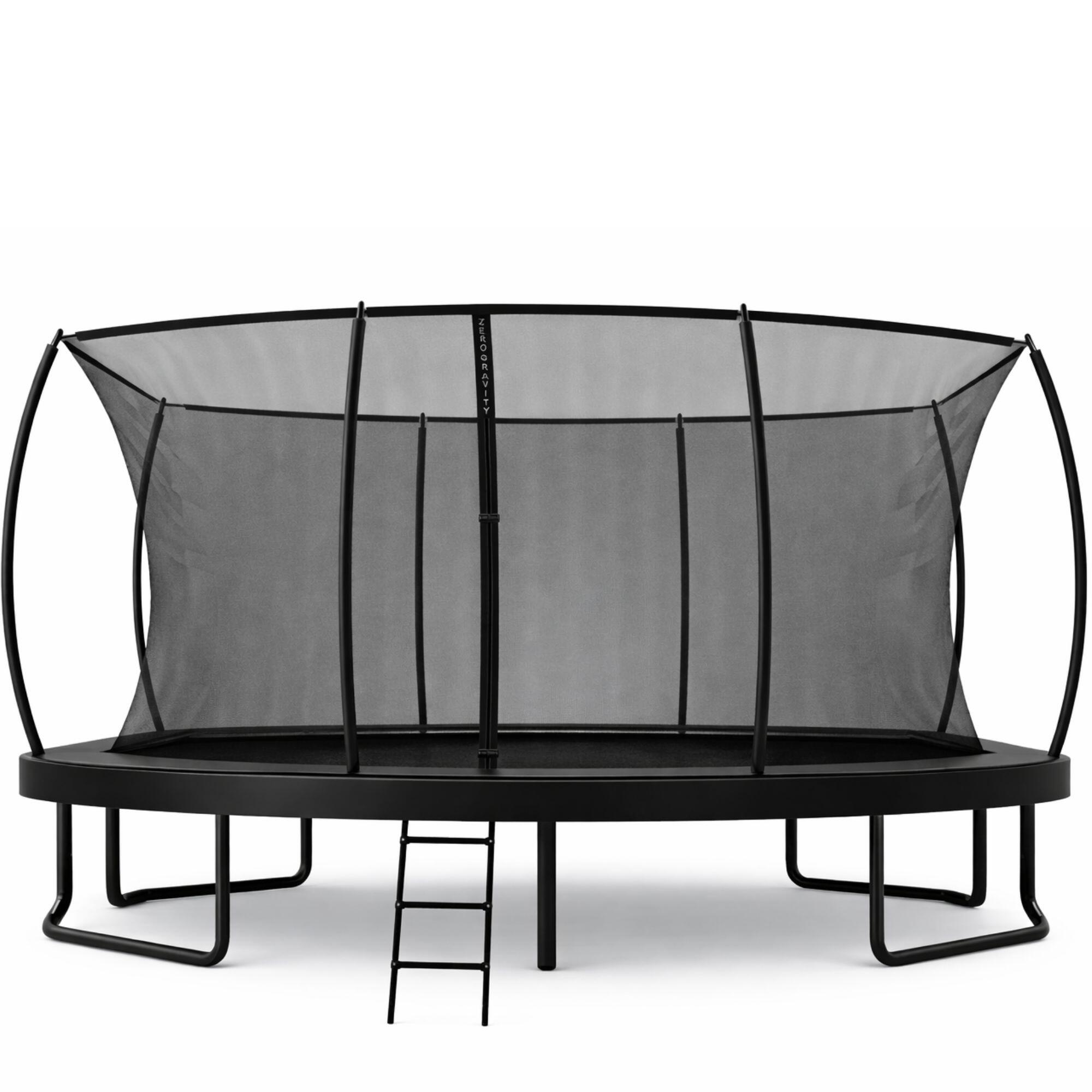 Trampolin Outdoor 457x305cm, TÜV GS, Smartes Klappnetz, Inkl. Leiter, Bodenanker 1/7