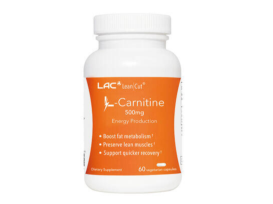 l carnitine muscle soreness LAC LeanCut L-Carnitine 500mg (60 vegicaps)