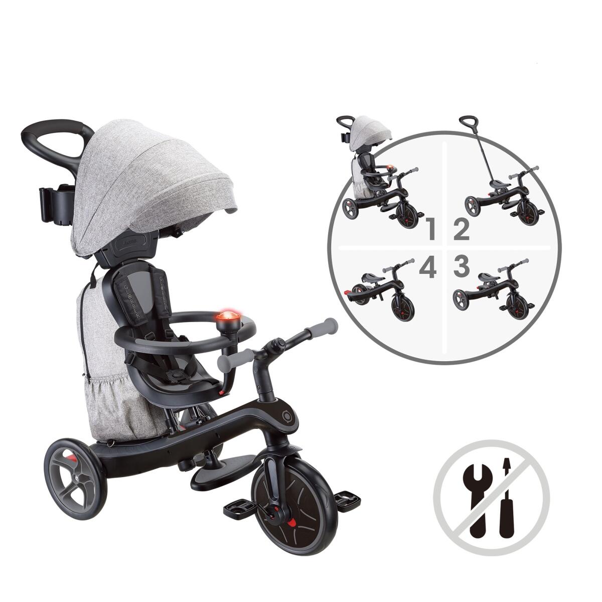 Scooter  Trike Explorer 4 in 1 Deluxe Play  Black Grey 5/7