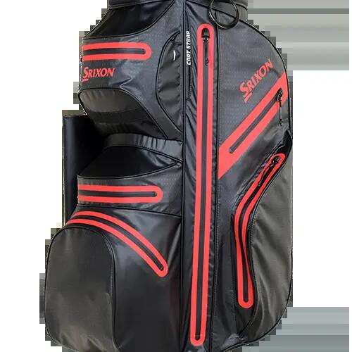 Weatherproof Cartbag - Waterproof Golf Bag - Cart Bag - Black Red