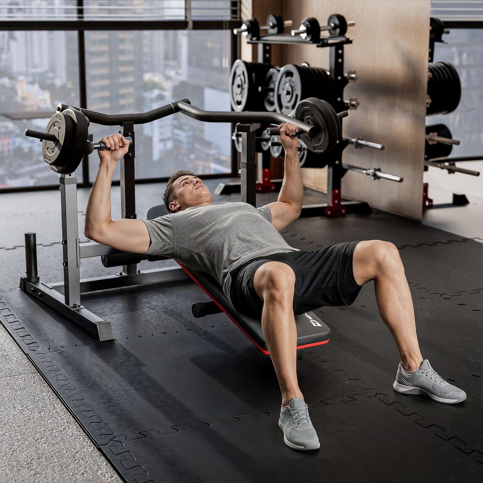 Posilovací lavice Hop-Sport nastavitelná s bicepsovou opěrou 4/7