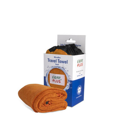 Care plus reishanddoek microfibre - maat: small 40 x 80 cm - oranje - travel
