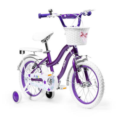 Bicicletta per bambini Stars con cesto e portabagagli da 16" pollici