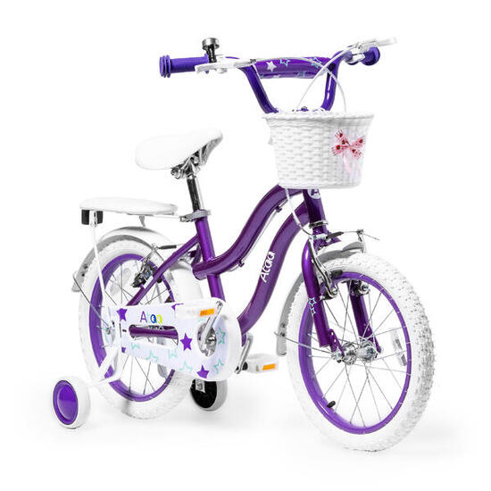 Bicicletta per bambini Stars con cesto e portabagagli da 16" pollici