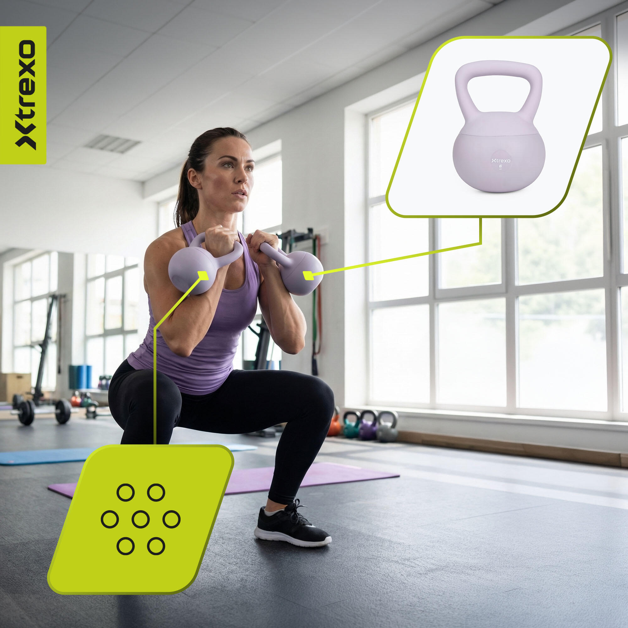 Weicher Kettlebell XTREXO 6 kg 7/7