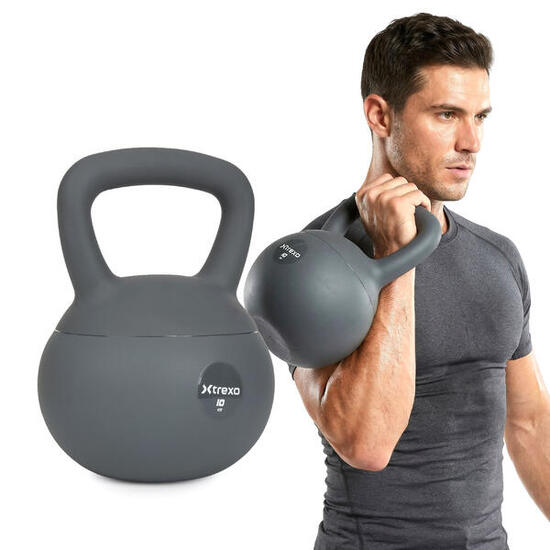 Kettlebell miękki XTREXO 10 kg szary