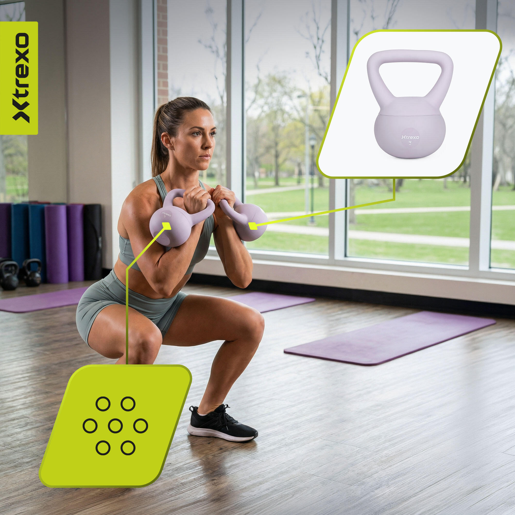 Kettlebell macio XTREXO 4 kg 7/7