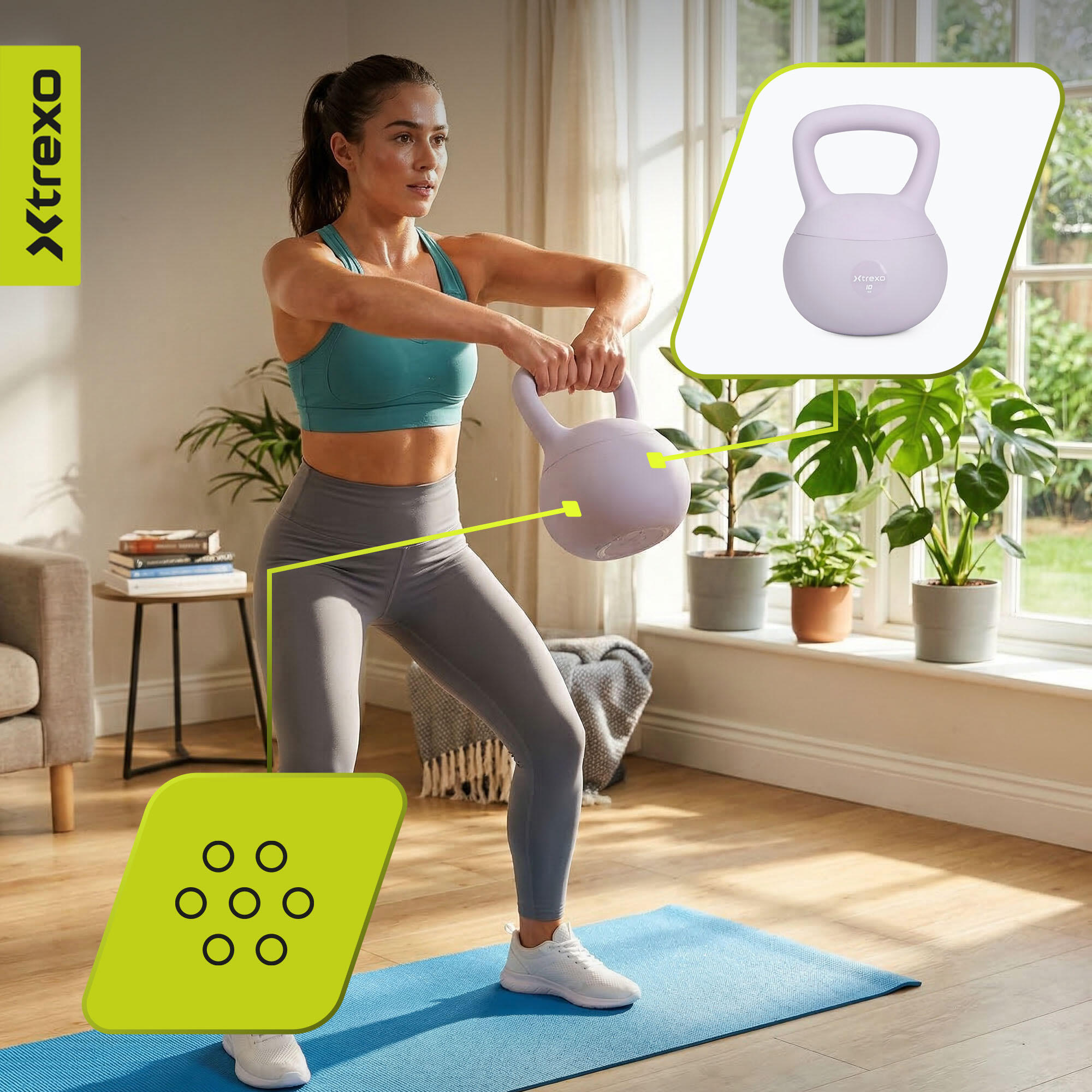 Kettlebell morbido XTREXO 10 kg 7/7